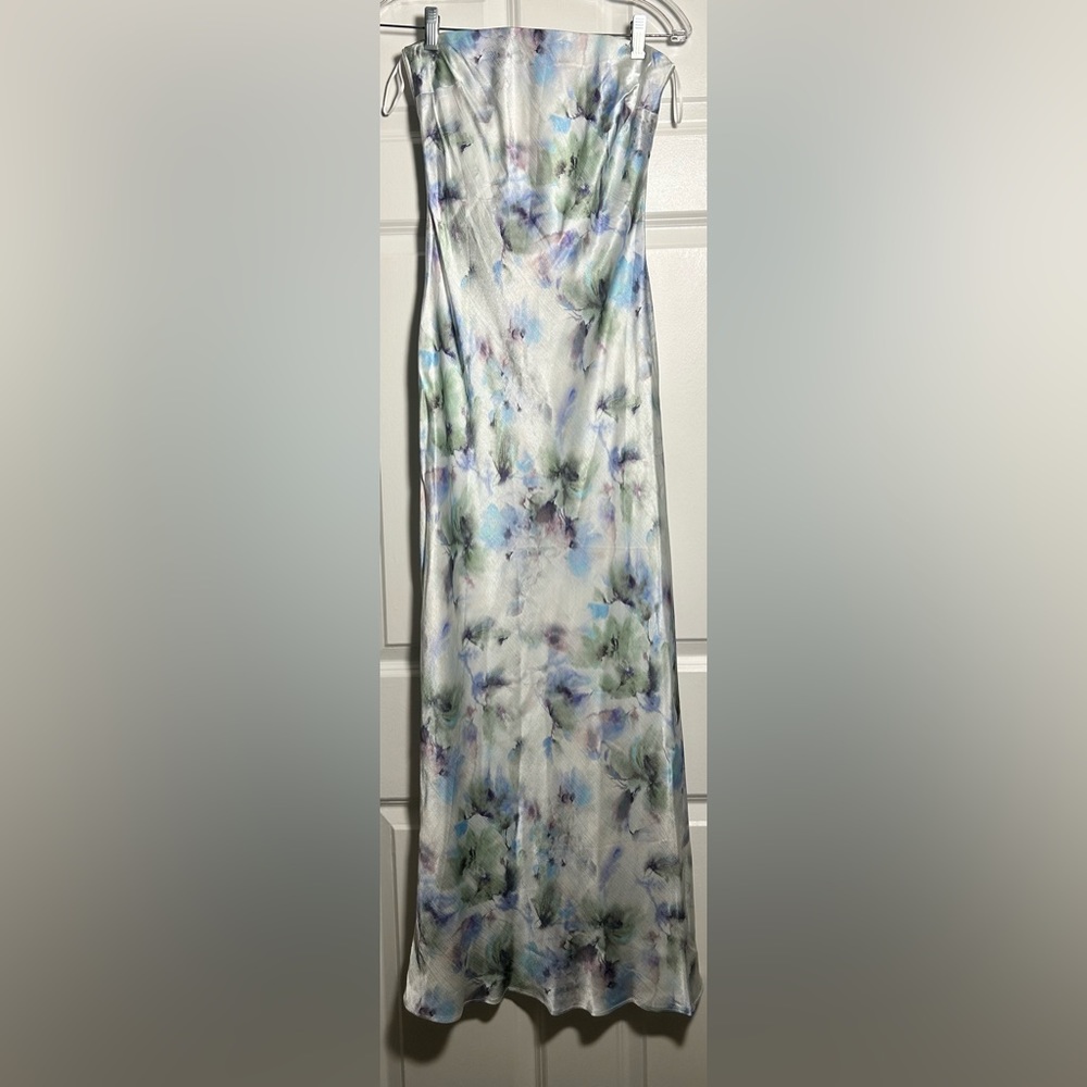 Bec and Bridge Moondance Watercolor Floral Strapless Dress - new with tags